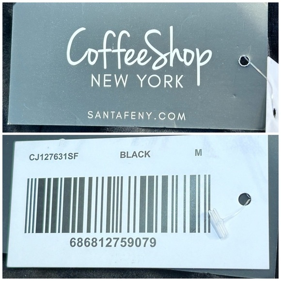 NWT CoffeeShop Black Velvet Moto Jacket with Front Zipper & Zipped Pockets, M - Picture 13 of 15